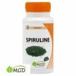 Flacon blanc MGD Spiruline, capuchon orange, gamme Vitalité, 200 comprimés.