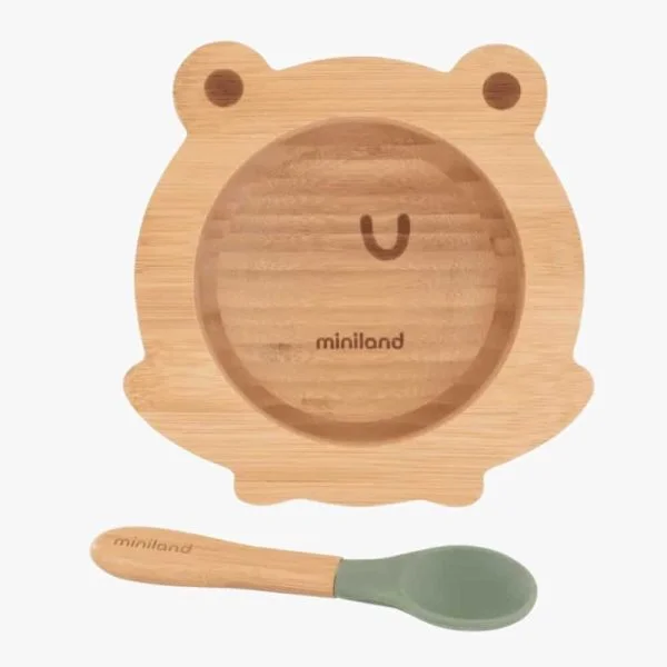 Miniland Bol Et Cuillère En Bois Grenouille 1u