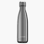 Bouteille Miniland Deluxe 500 ml à finition argentée brillante et bouchon vissé