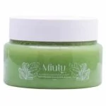 Pot vert Miuty gommage corps rafraîchissant 400 ml à grains exfoliants