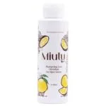 Flacon blanc Miuty shampoing 2 en 1 démêlant 380 ml, décor citrons