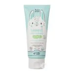 Tube vert d'eau Baby Green liniment oléo-calcaire bio hypoallergénique, dessin de lapin