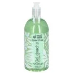 Flacon pompe d'un litre gel douche surgras Cosm'ethik aloe vera, gel vert translucide