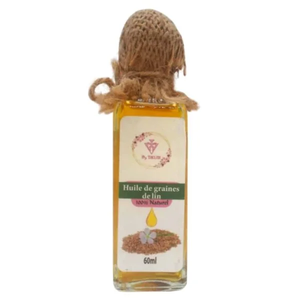 Flacon de verre 60 ml huile de graines de lin My Taklidi