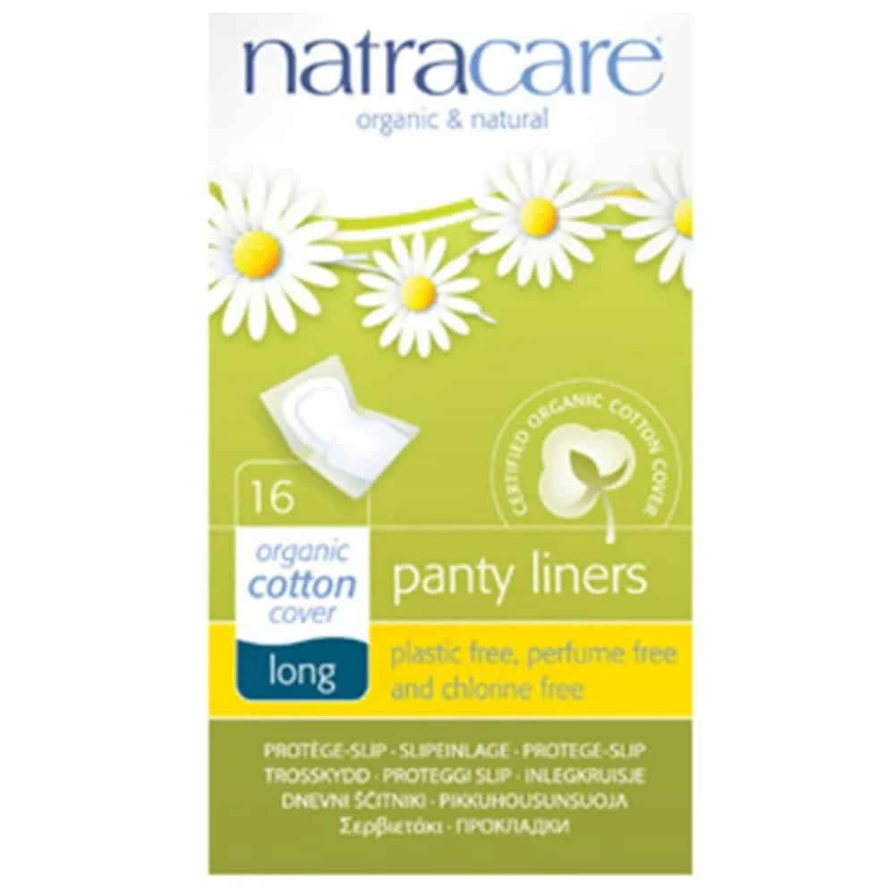 natracare-protege-slip-long-bio-16u.jpg Boîte verte de 16 protège-slips longs en coton biologique Natracare