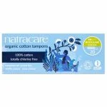 Boîte bleue Natracare tampons coton bio regular normal, 20 unités, sans applicateur