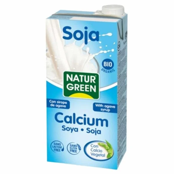 Natur Green Boisson au Soja Calcium + Sirop d’Agave Bio 1L
