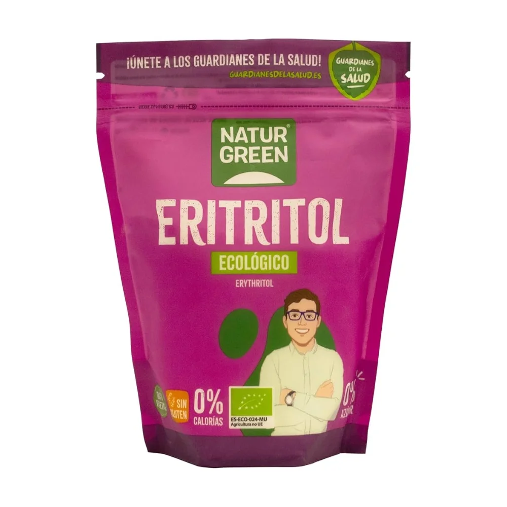 natur-green-eritritol-bio-organic-500g.jpg Sachet violet NaturGreen érythritol biologique en poudre, 500 g, fermeture zip
