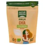 Sachet beige NaturGreen graines de chia biologiques, 200 g, fermeture zip