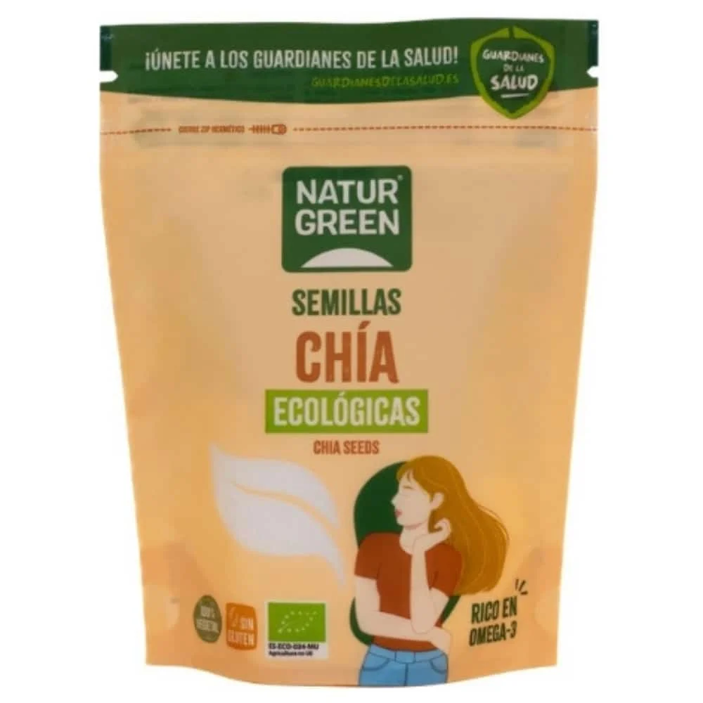 natur-green-graines-de-chia-bio-200g.jpg Sachet beige NaturGreen graines de chia biologiques, 200 g, fermeture zip