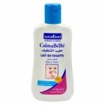 Flacon blanc Naturesoin CalmaBébé lait de toilette bouchon bleu 100 ml