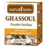 Boîte Naturesoin Ghassoul poudre surfine 100 g, argile marocaine brune