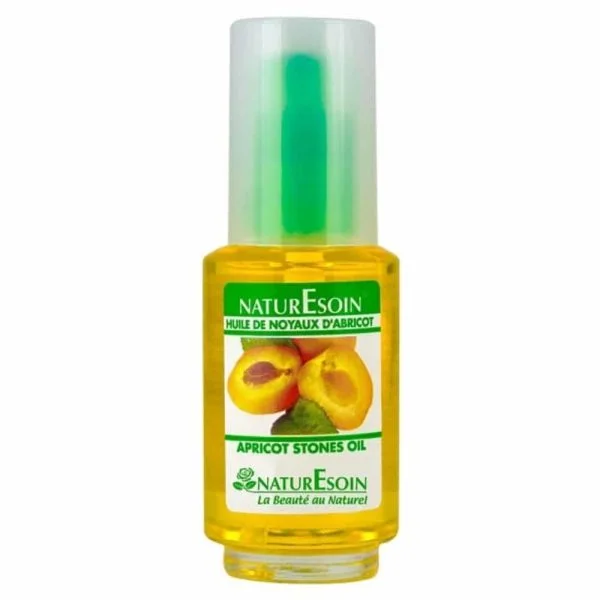 Flacon pompe Naturesoin huile de noyaux d'abricot 50 ml, abricots ouverts