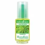 Flacon Naturesoin huile de ricin 50 ml, étiquette feuille de ricin verte
