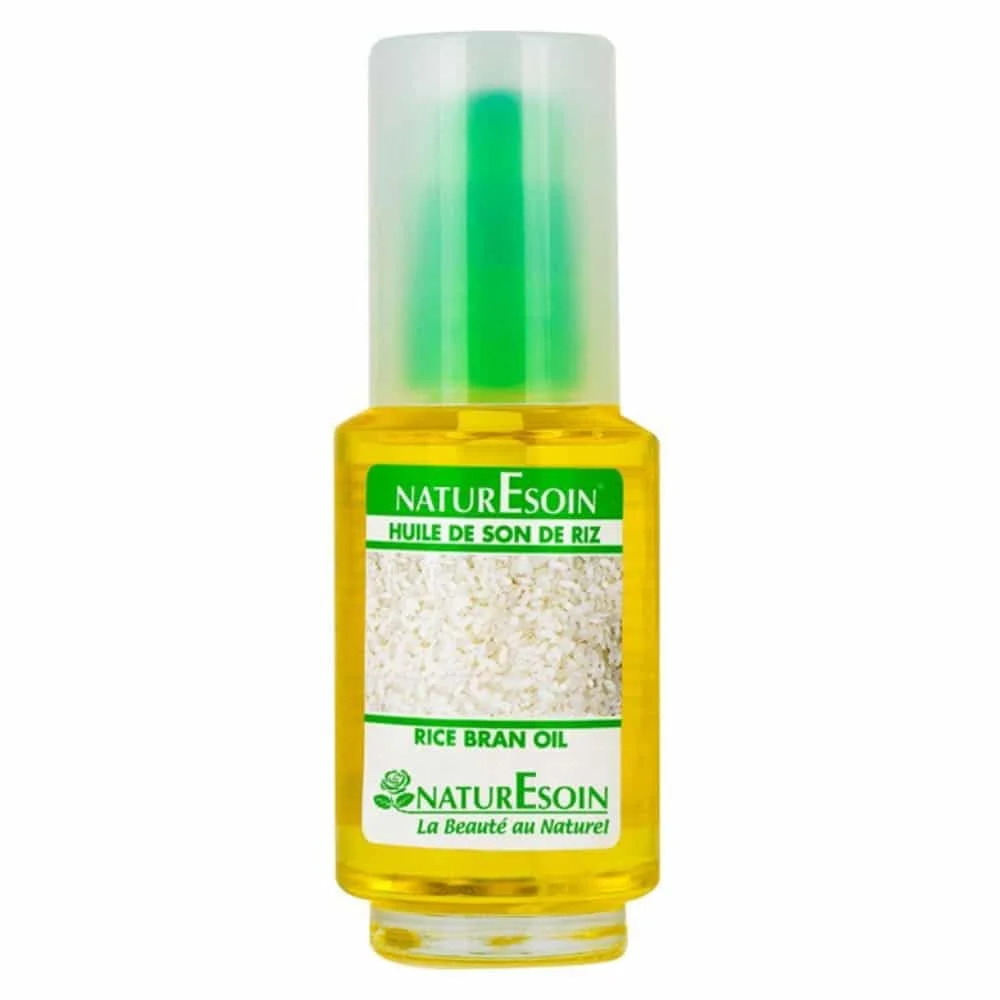 naturesoin-huile-de-son-de-riz-50ml.jpg Flacon jaune Naturesoin huile de son de riz avec bouchon spray vert