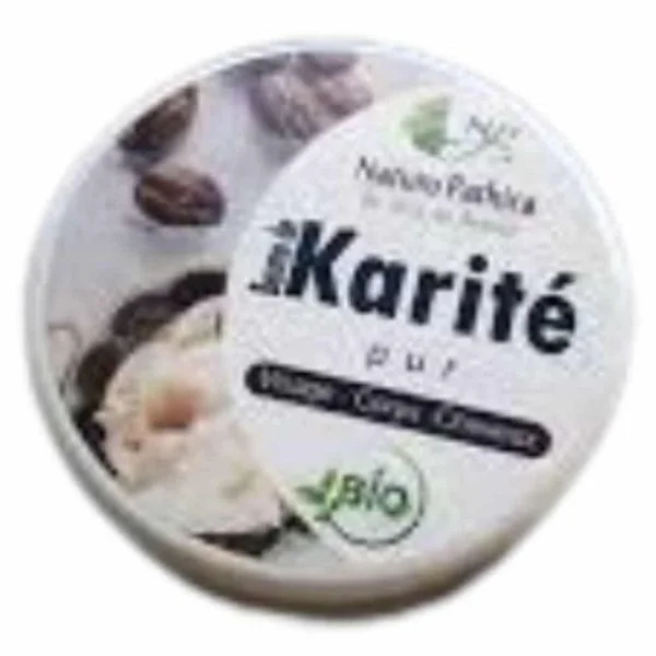 Pot rond blanc Naturo Pathica beurre de karité pur bio, noix de karité
