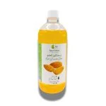 Grande bouteille transparente Naturo Pathica huile d'amande douce, amandes dorées, étiquette bilingue