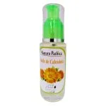 Flacon verre Naturo Pathica huile de Calendula 50 ml, pompe verte, fleurs orange