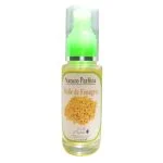 Flacon verre Naturo Pathica huile de Fenugrec 50 ml, pompe verte, graines jaunes