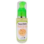 Flacon pompe verre 50 ml huile de soja Naturo Pathica, graines illustrées