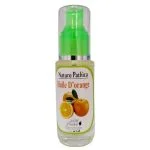 Flacon pompe verre 50 ml huile d'orange Naturo Pathica, oranges illustrées sur étiquette