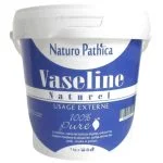 Seau blanc et bleu Naturo Pathica vaseline naturelle 1 kg, mention usage externe