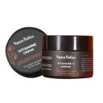 Pot brun ouvert et couvercle noir Naturo Pathica crème vitamine C