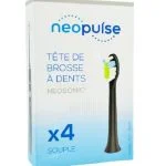 Boîte de quatre têtes de brosse Neopulse Neosonic souples noires