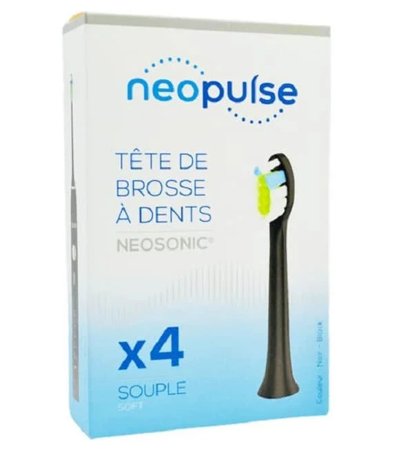 neopulse-neosonic-tetes-de-brosse-a-dent-souple-noir-4u.jpg Boîte de quatre têtes de brosse Neopulse Neosonic souples noires