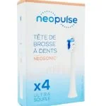 Boîte de quatre têtes de brosse Neopulse Neosonic ultra-souples blanches