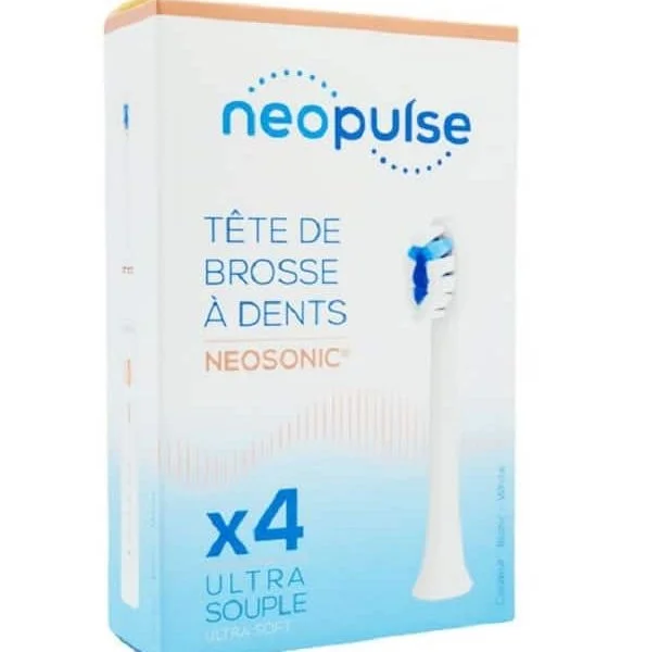 Neopulse Neosonic Têtes De Brosse À Dent Ultra-souple Blanc 4u