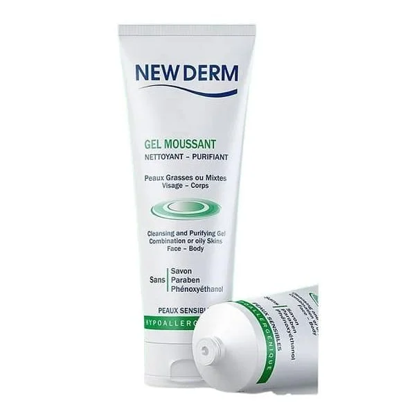 New Derm Gel Moussant Nettoyant Purifiant 250ml