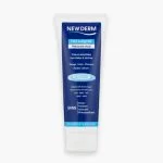 Tube blanc et bleu New Derm Gel surgras nettoyant doux