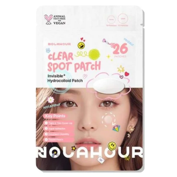 Pochette blanche et rose Nolahour Clear Spot Patch 26 patchs