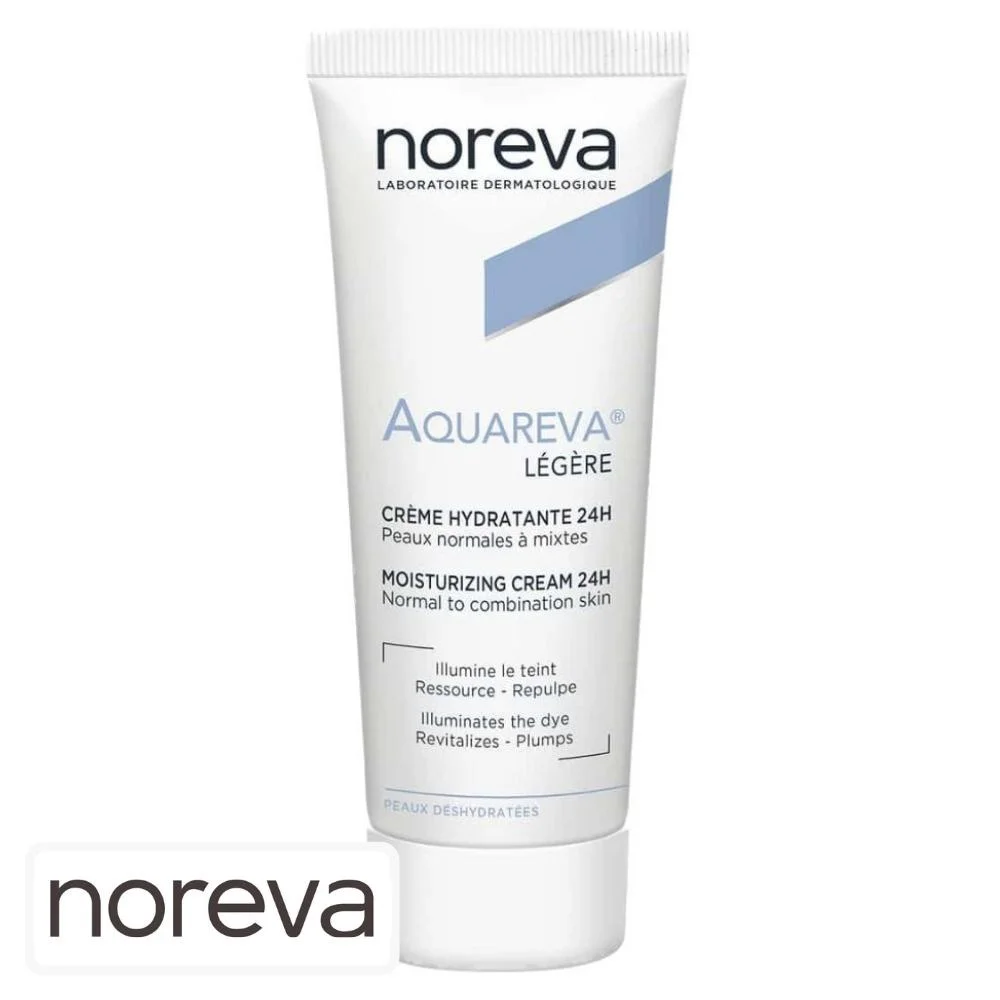 noreva-aquareva-legere-creme-hydratante-24h-40ml.jpg Tube blanc et bleu Noreva Aquareva Légère crème hydratante 24h