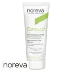 Tube blanc Noreva Exfoliac crème réparatrice peaux à imperfections 40 ml