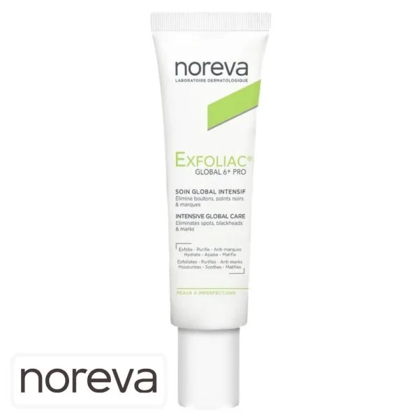 Tube blanc Noreva Exfoliac Global 6+ Pro soin global intensif