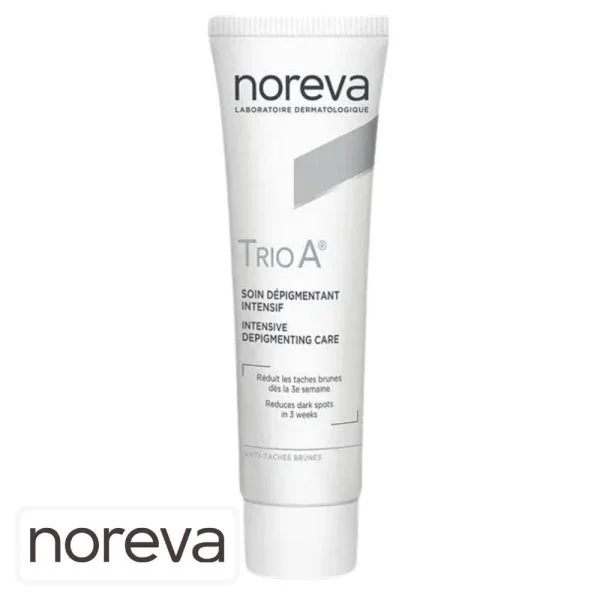 Tube blanc et gris Noreva Trio A soin dépigmentant intensif