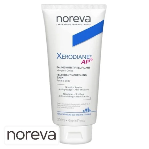 Tube blanc Noreva Xerodiane AP+ baume nutritif relipidant 200 ml