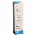 Étui blanc et bleu Novaderm Crème Hydratante visage et cou 50 ml