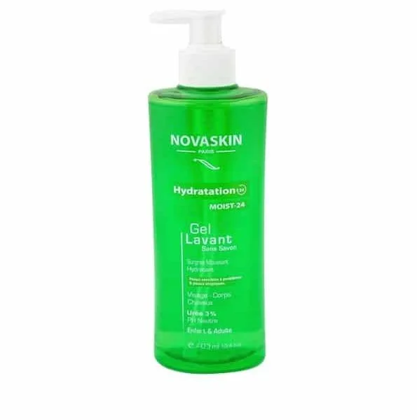 Flacon pompe vert Novaskin Gel Lavant Sans Savon 400 ml