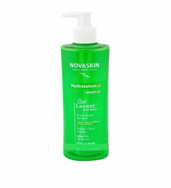 novaskin-gel-lavant-sans-savon-400ml.jpg Flacon pompe vert Novaskin Gel Lavant Sans Savon 400 ml