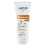 Tube blanc Novaskin Sunderma écran solaire teinté SPF50+ anti-taches 50 ml