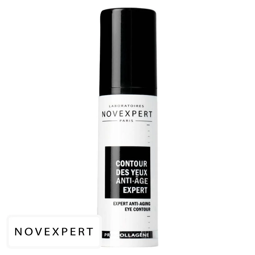 novexpert-col-pro-collagene-contour-des-yeux-anti-age-expert-15ml.jpg Flacon pompe blanc bouchon noir Novexpert contour des yeux pro-collagène 15 ml