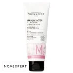 Tube blanc Novexpert Masque Détox crème d'argile rose Magnésium 75ml