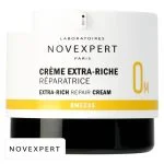 Pot blanc et noir Novexpert crème extra-riche réparatrice omégas bandeau jaune