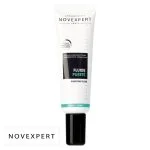 Tube blanc Novexpert Fluide Pureté Trio-zinc liseré turquoise bouchon noir