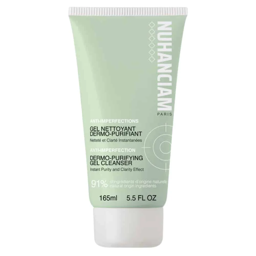 nuhanciam-anti-imperfections-gel-nettoyant-dermo-purifiant-165ml.jpg Tube vert Nuhanciam gel nettoyant dermo-purifiant anti-imperfections 165 ml