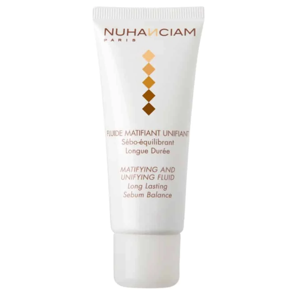 nuhanciam-fluide-matifiant-unifiant-sebo-equilibrant-40ml.jpg Tube blanc Nuhanciam fluide matifiant unifiant sébo-équilibrant longue durée visage