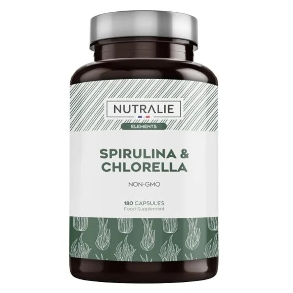 Nutralie Spiruline Et Chlorella Non-ogm 180 Gélules